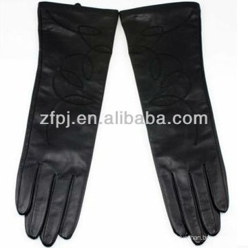 Guantes de cuero de las mujeres invierno cachemira forrado